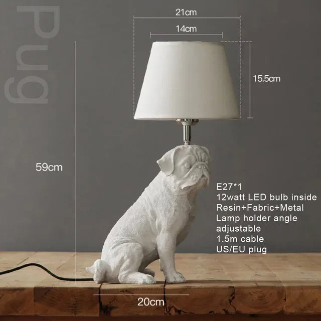 PupArt - art deco puppy tafellamp