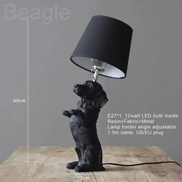 PupArt - art deco puppy tafellamp