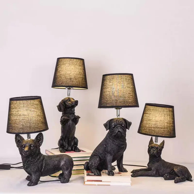 PupArt - art deco puppy tafellamp