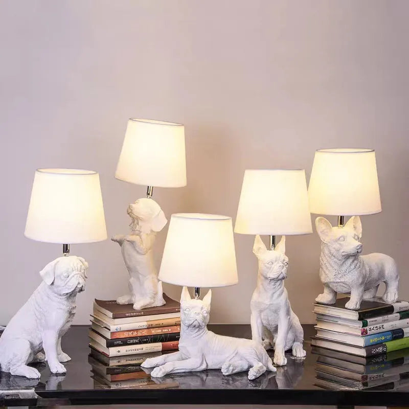 PupArt - art deco puppy tafellamp