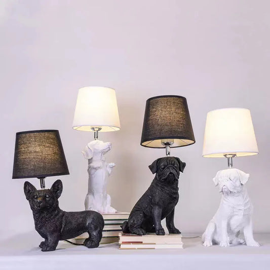 PupArt - art deco puppy tafellamp