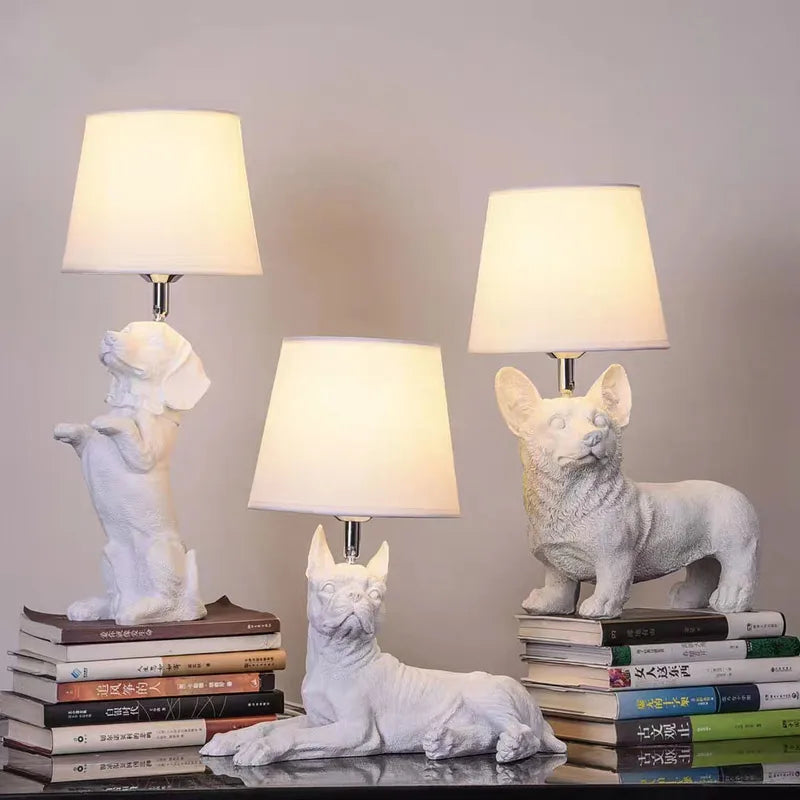 PupArt - art deco puppy tafellamp