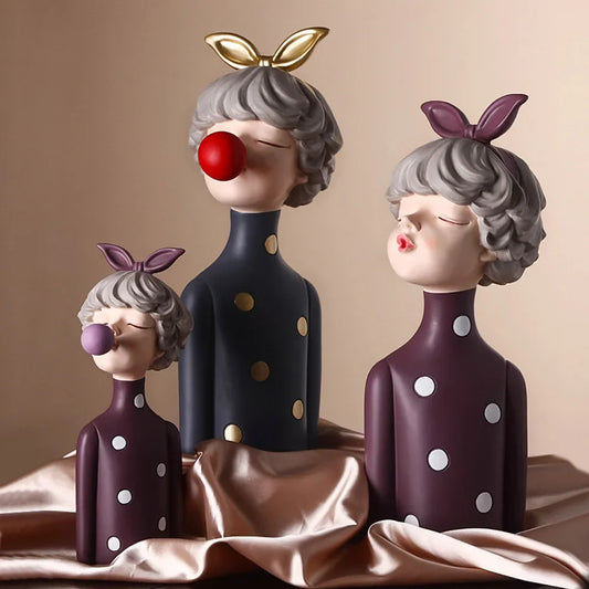 Gum diva sculptuur - kauwgom meisje standbeeld