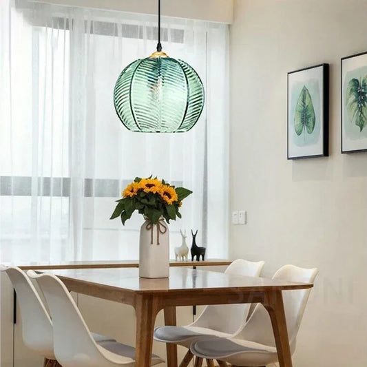 Glasssculpt - glazen kroonluchterlamp
