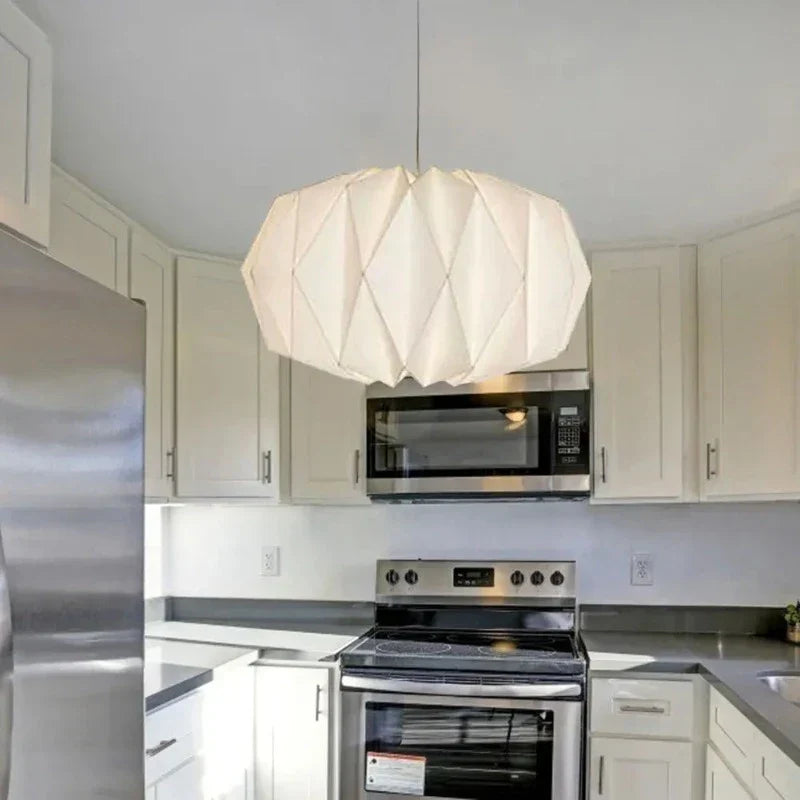 Origamilight - moderne papieren lantaarnkap in Scandinavische stijl