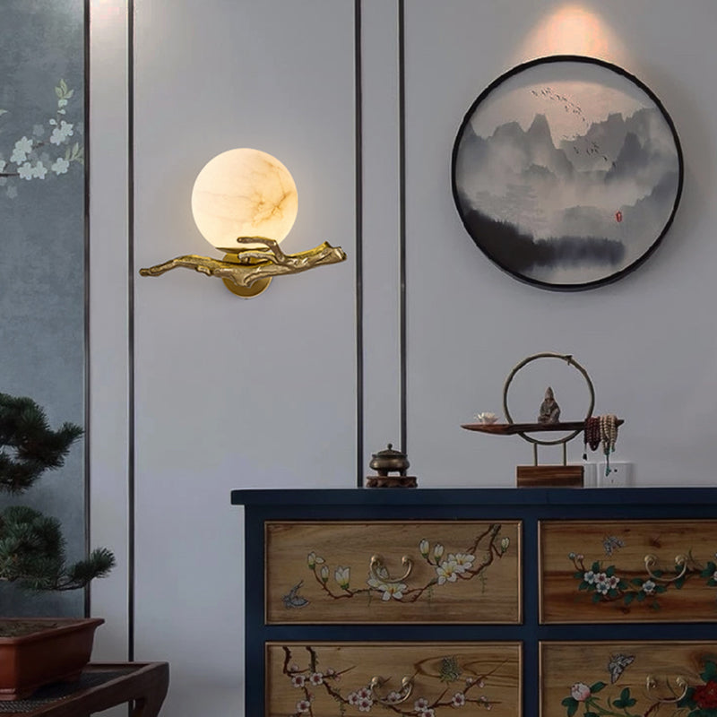 NordicMarble  | wandlamp met koperen accenten