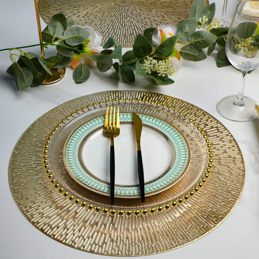 LuxuriousDining - metallic ronde placemats
