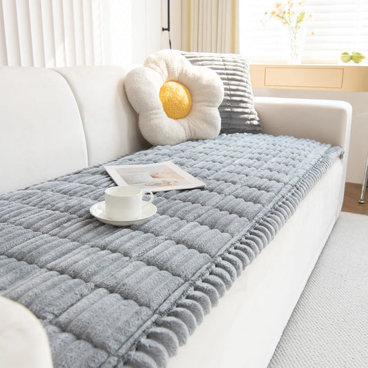 Velours côteléconfort | housse de canapé en peluche antidérapante