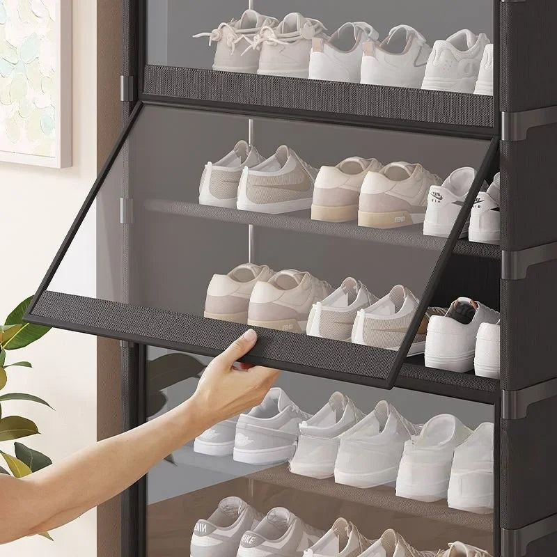 Transrack | transparant meerlaags opslagsysteem voor schoenen
