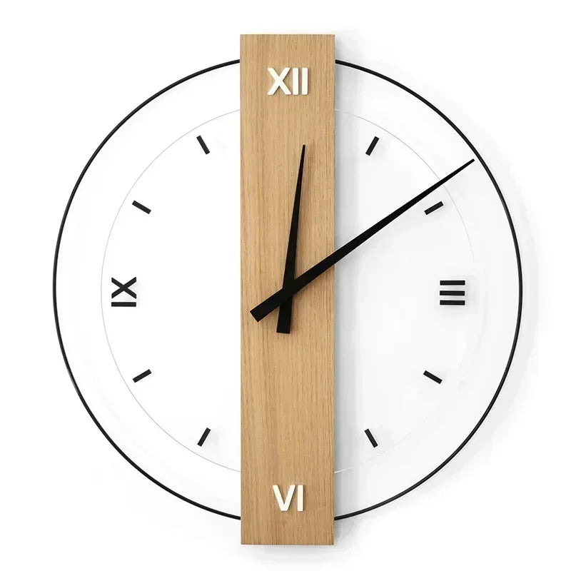 Silentoak | stille houten wandklok