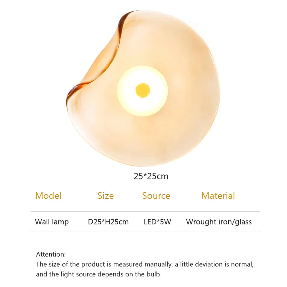 LED wandlamp in glas