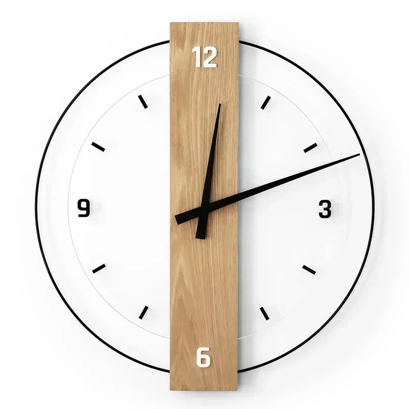 Silentoak | stille houten wandklok