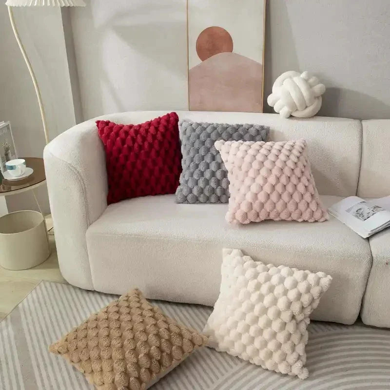 FluffyGrids | zachte kussensloop met ananaspatroon