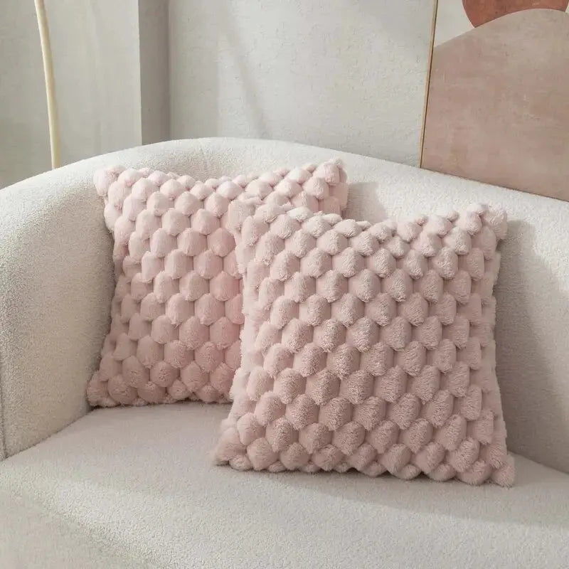 FluffyGrids | zachte kussensloop met ananaspatroon