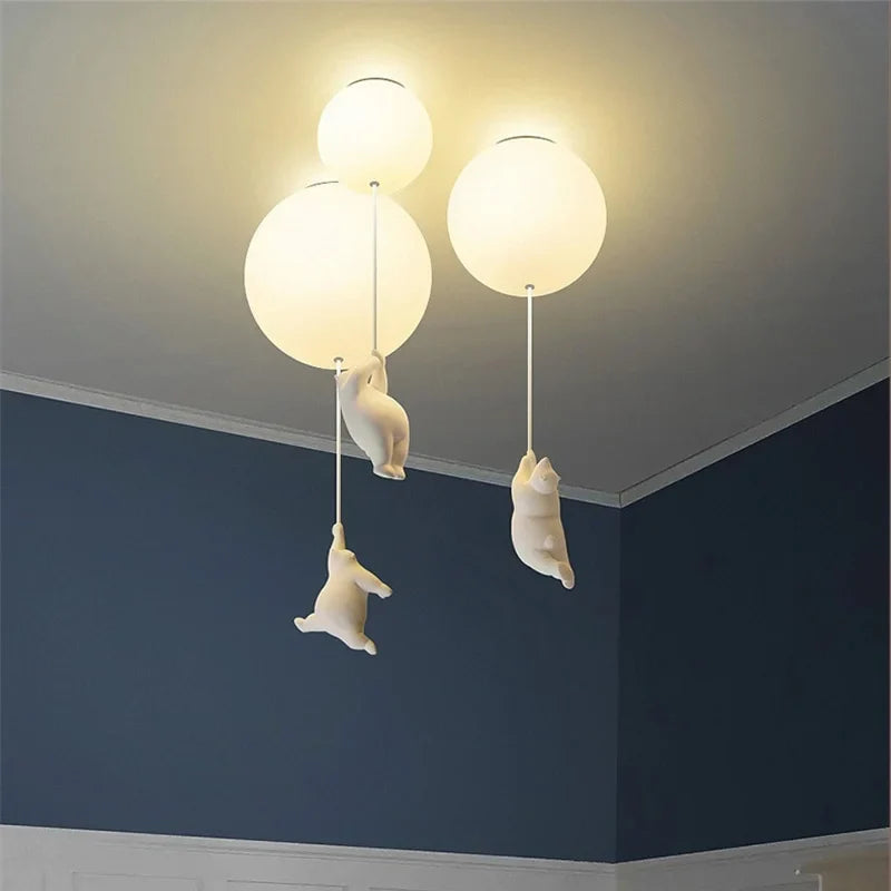 PolarFlare LED plafondlamp met ijsbeerthema