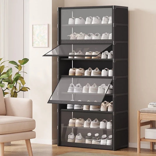 Transrack | transparant meerlaags opslagsysteem voor schoenen