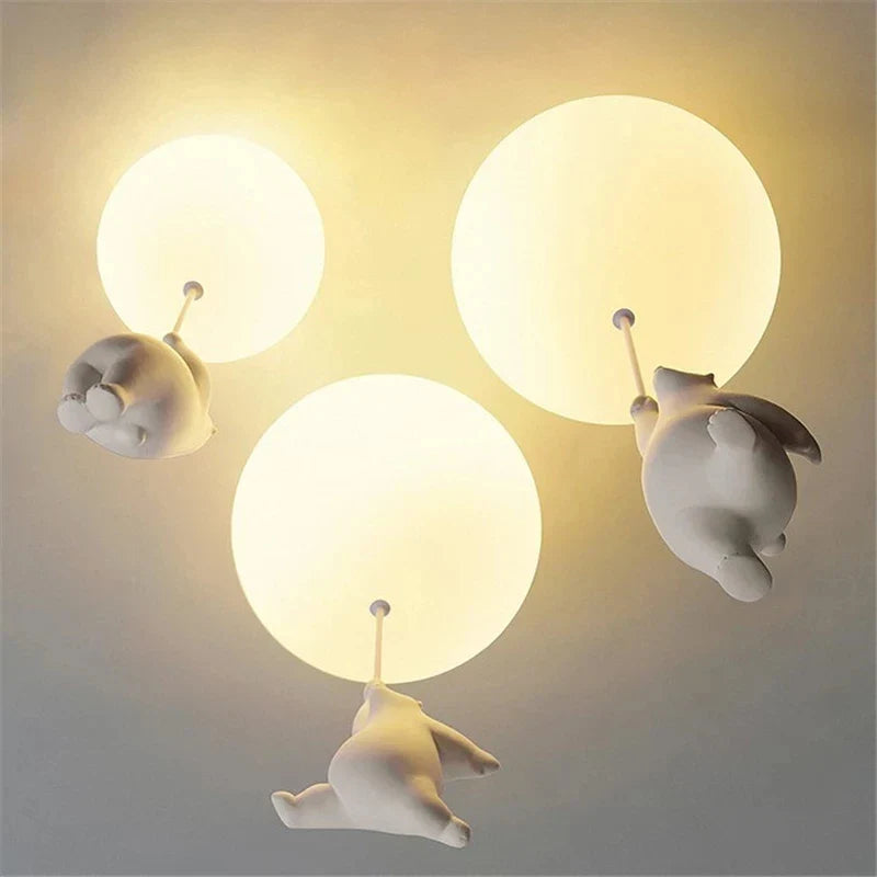 PolarFlare LED plafondlamp met ijsbeerthema