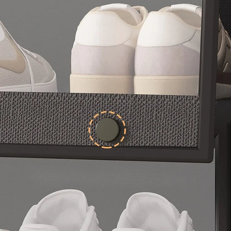 Transrack | transparant meerlaags opslagsysteem voor schoenen