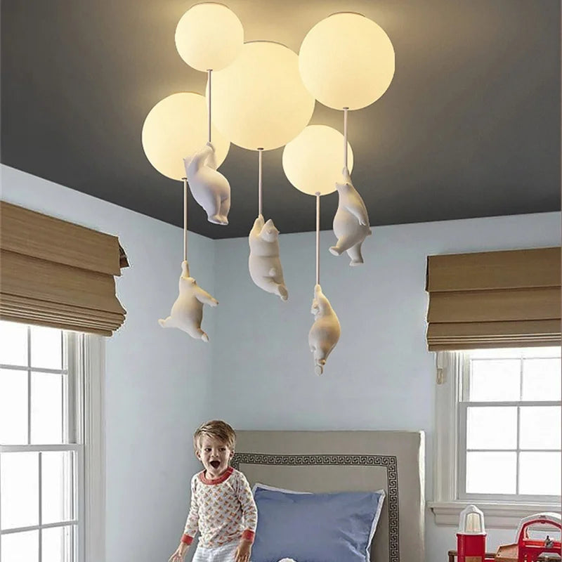 PolarFlare LED plafondlamp met ijsbeerthema