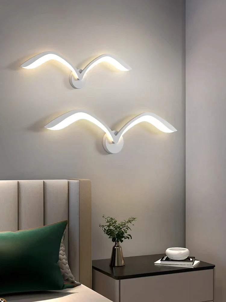 Nordicnest - zeemeeuw gloei wandlamp