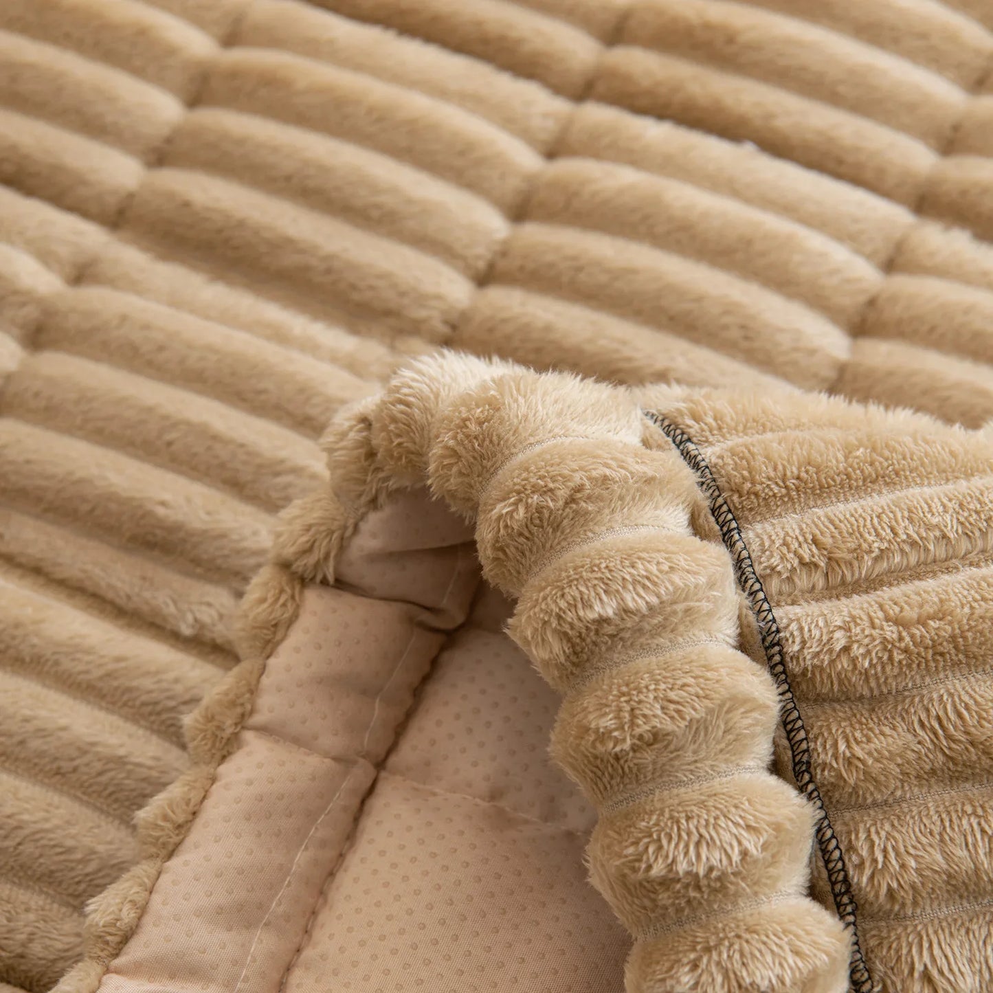 Velours côteléconfort | housse de canapé en peluche antidérapante