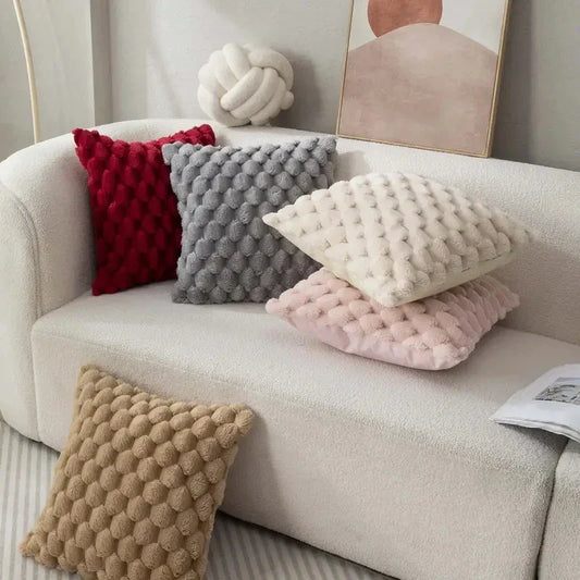 FluffyGrids | zachte kussensloop met ananaspatroon