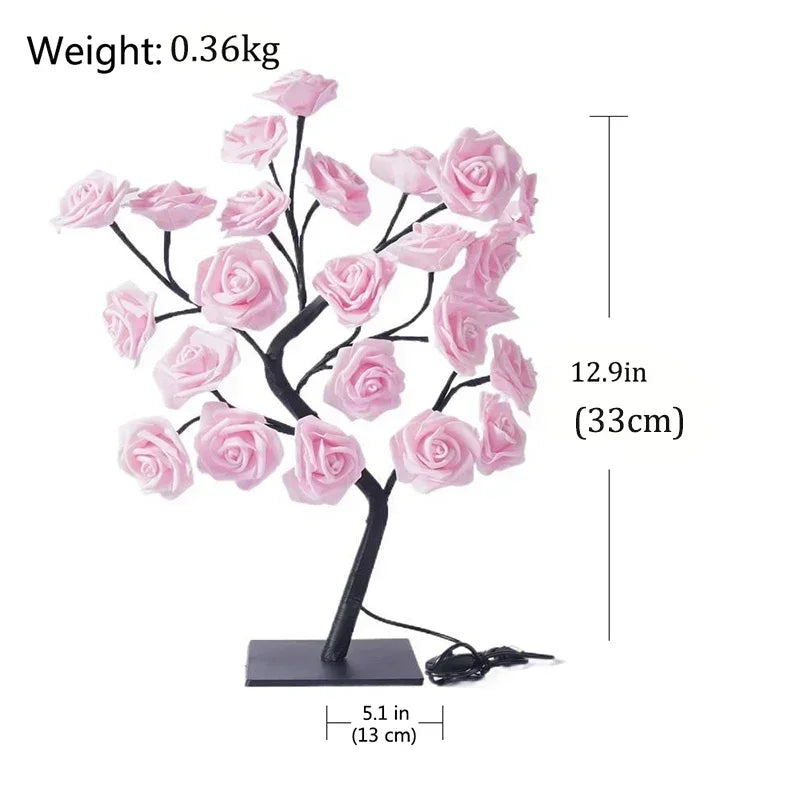 Rosyglow - flower rose tafellamp