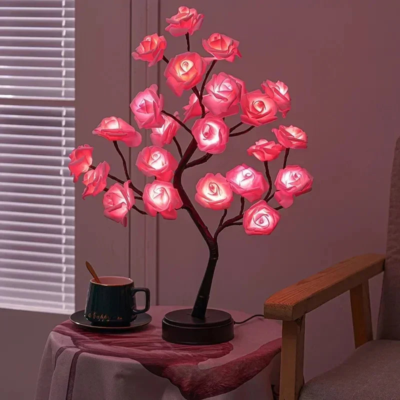 Rosyglow - flower rose tafellamp