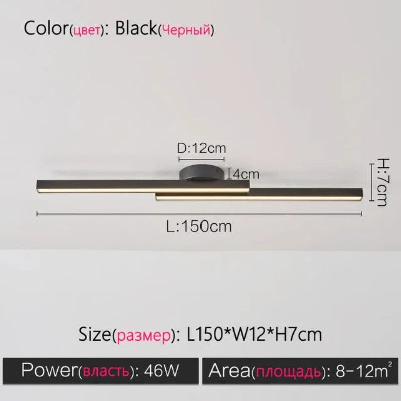 ModernityGlow - minimalistische plafondlamp in de woonkamer