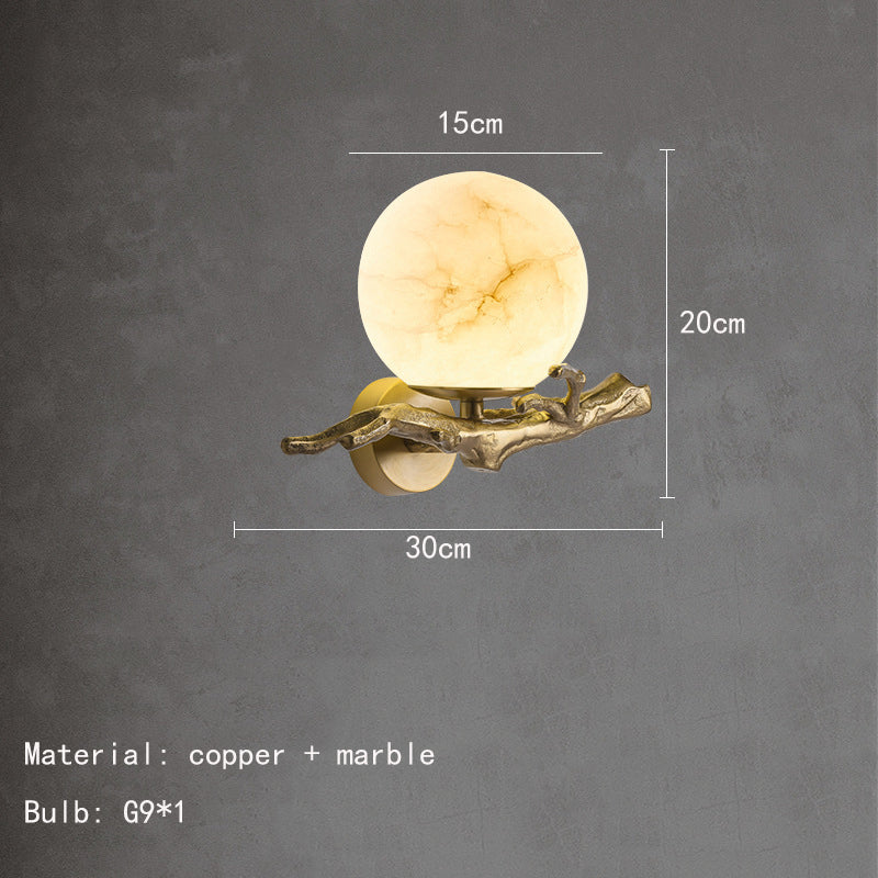 NordicMarble  | wandlamp met koperen accenten