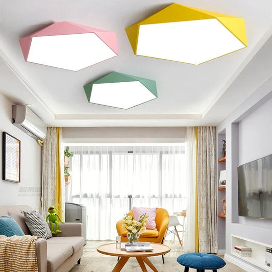 Luminapolygon - macaron vijfhoekige plafondlamp