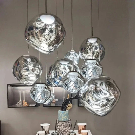 Hanglampen van noords glas