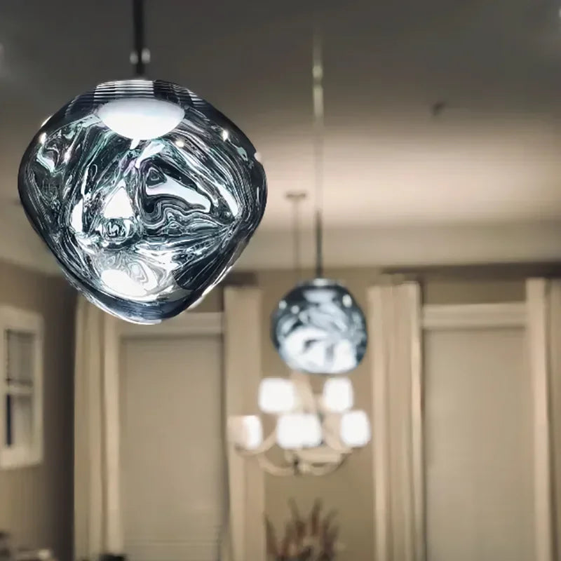 Hanglampen van noords glas
