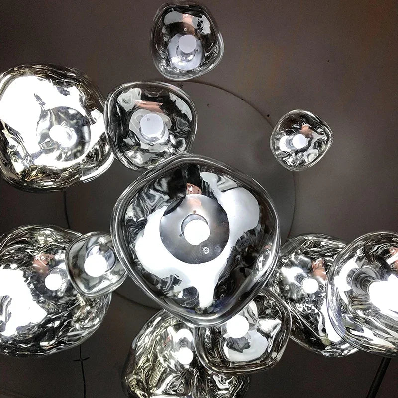 Hanglampen van noords glas