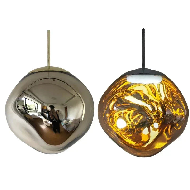 Hanglampen van noords glas