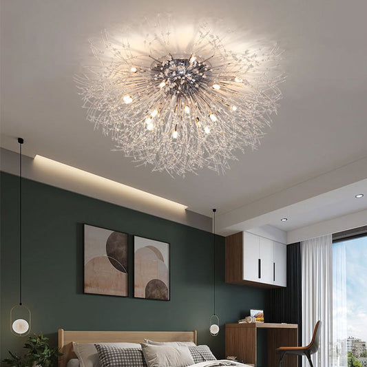 Kristallen plafondlamp paardenbloem