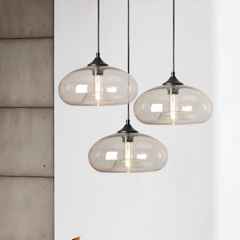 Moderne retro hanglamp in glas-in-lood