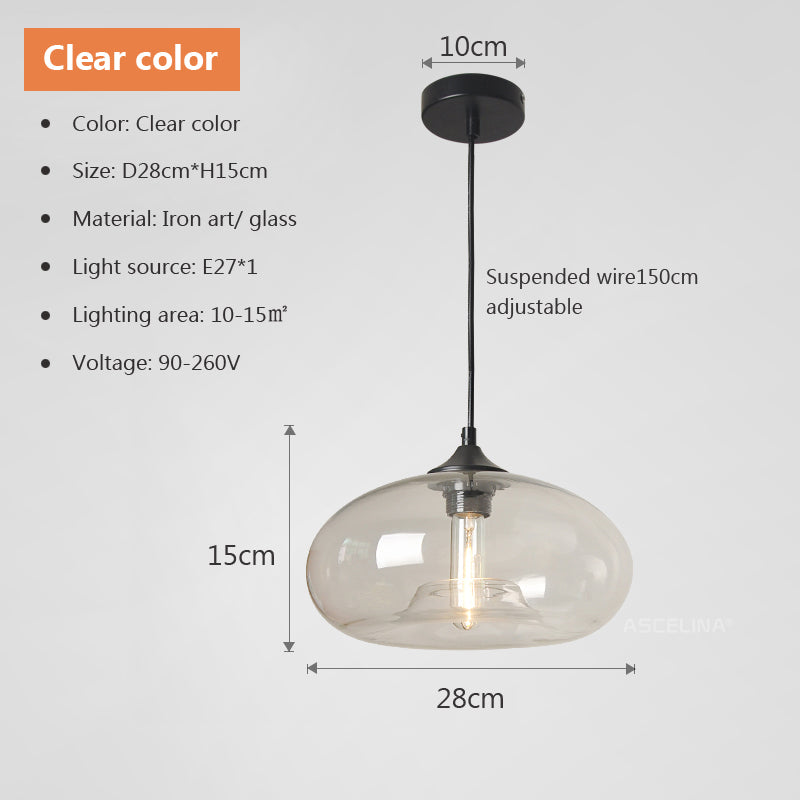 Moderne retro hanglamp in glas-in-lood