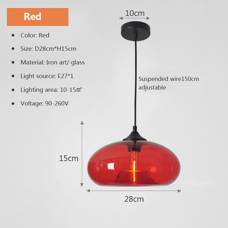 Moderne retro hanglamp in glas-in-lood