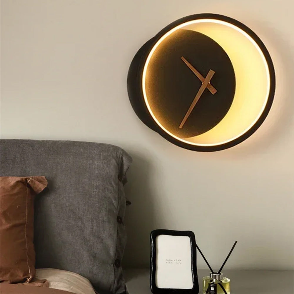 Moderne led-klokwandlamp