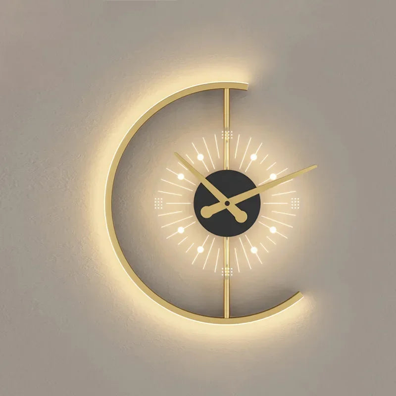 Moderne led-klokwandlamp