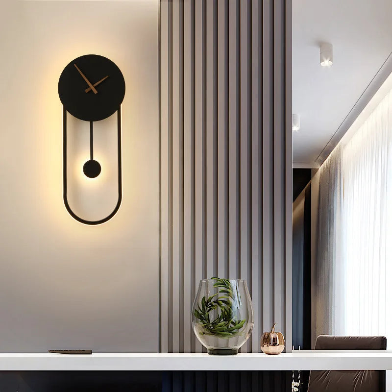 Moderne led-klokwandlamp