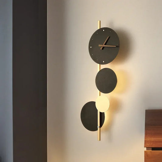 Moderne led-klokwandlamp