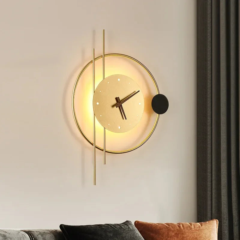 Moderne led-klokwandlamp
