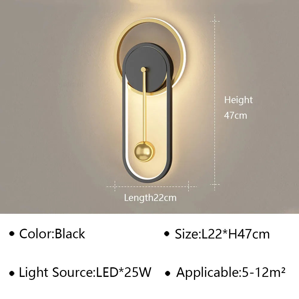 Moderne led-klokwandlamp