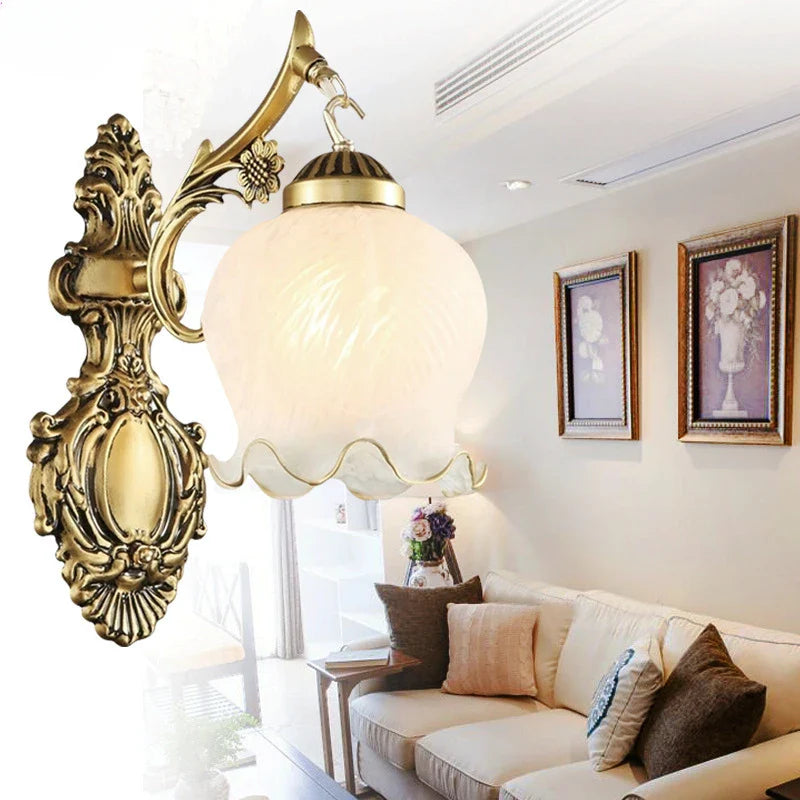 Vintage wandlamp in europese stijl