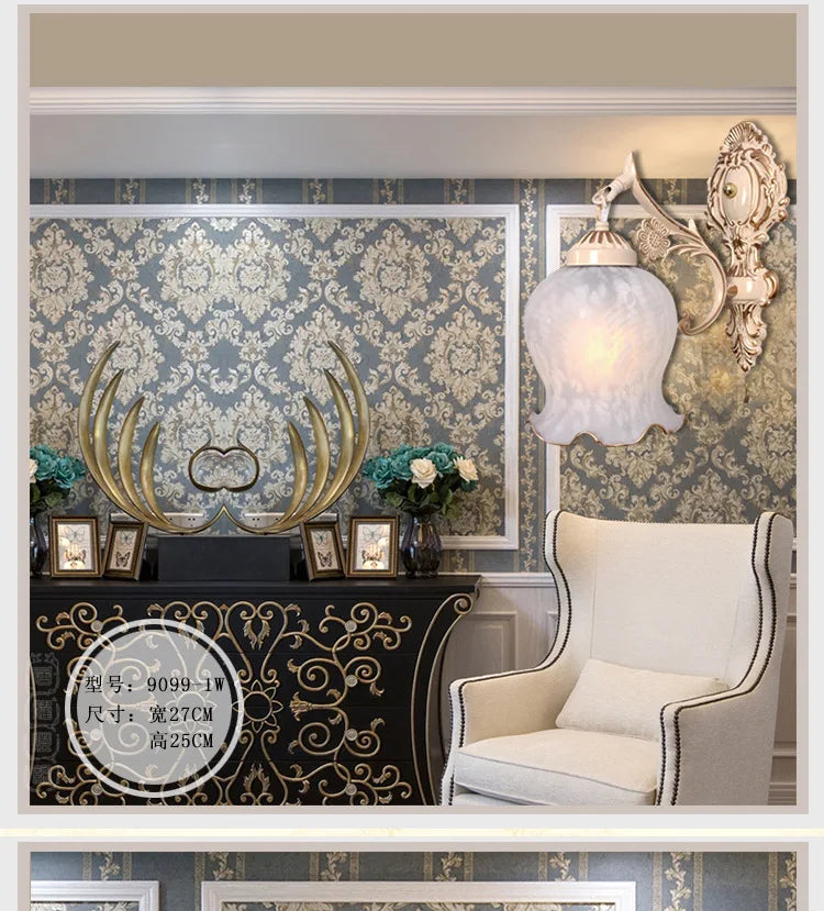 Vintage wandlamp in europese stijl