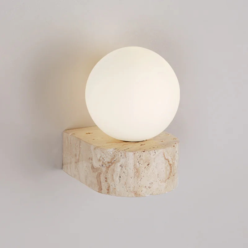 Natuurstenen wandlamp