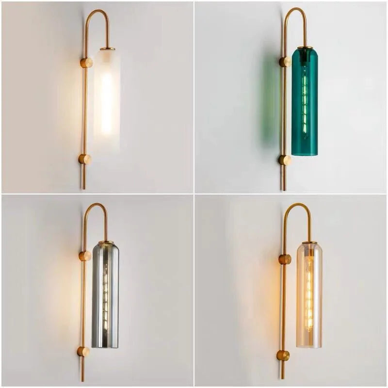 Moderne glazen wandlamp