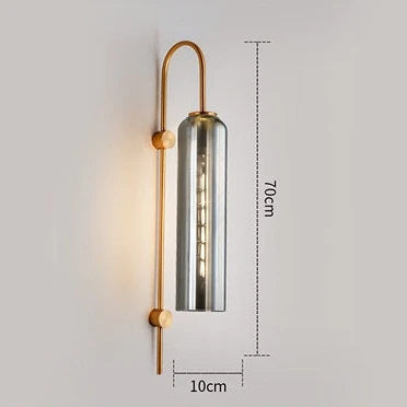 Moderne glazen wandlamp